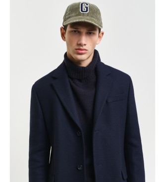 Gant Cappotto classico in lana blu scuro