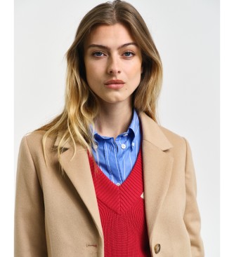 Gant Abrigo de lana clsico Tailored Fit beige