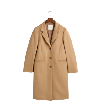 Gant Abrigo de lana clsico Tailored Fit beige