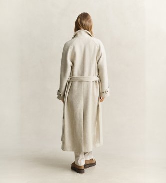 Gant Manteau Balmacaan chevrons beige