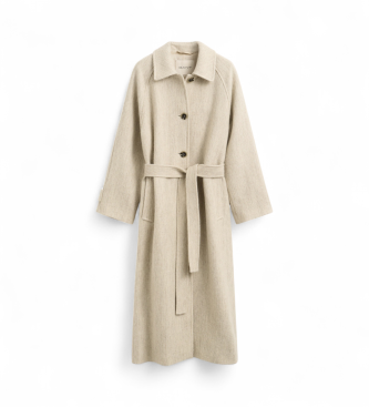 Gant Manteau Balmacaan chevrons beige