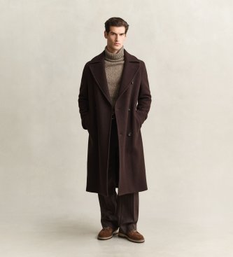Gant Brauner Uniform-Mantel mit Gürtel
