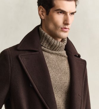 Gant Brauner Uniform-Mantel mit Gürtel