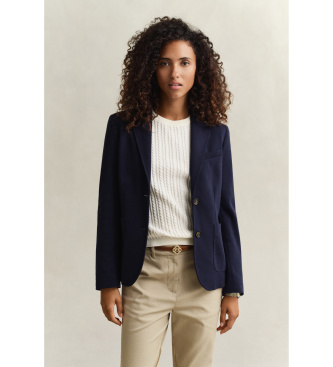 Gant Blazer Americana Slim Fit en piqué marine