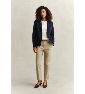 Gant Blazer Americana Slim Fit en piqué marine