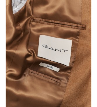 Gant Veste Club Slim Fit en flanelle de laine Slim Fit Beige