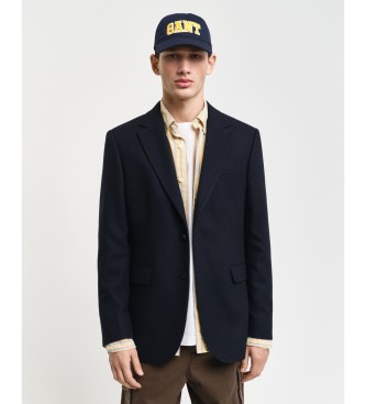 Gant Blazer da abito slim fit blu scuro a spina di pesce