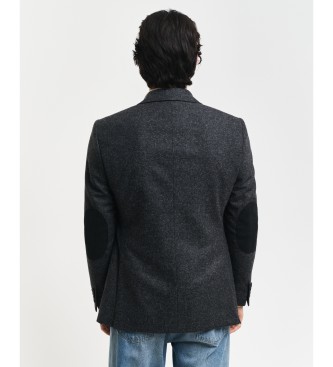 Gant Blazer de costume slim Donegal gris fonc