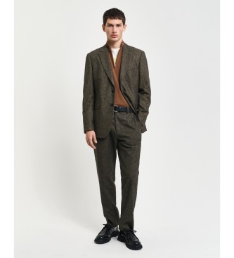 Gant Blazer de costume slim Donegal brun