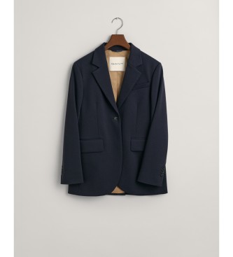 Gant Regular Fit Jacke aus navyfarbenem Strickstoff