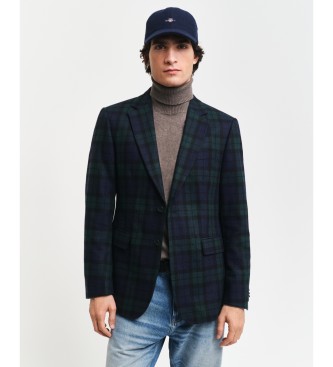 Gant Slim Fit Checked Jacket marinbl