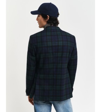 Gant Slim Fit Checked Jacket marinbl