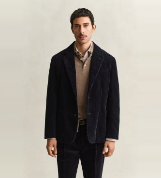 Gant Chaqueta de traje de pana azul marino