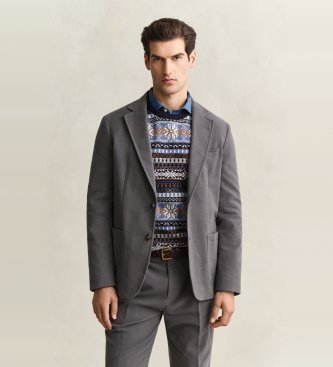 Gant Americana Moleskin jakkesæt antracit