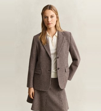 Gant Americanas Reg Houndstooth taupe