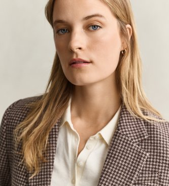 Gant Americanas Reg Houndstooth taupe