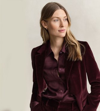 Gant Americana Slim Velvet burdeos