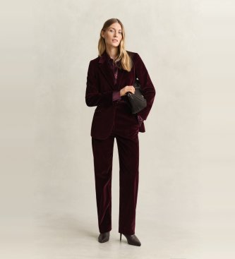 Gant Americana Slim Velvet burdeos