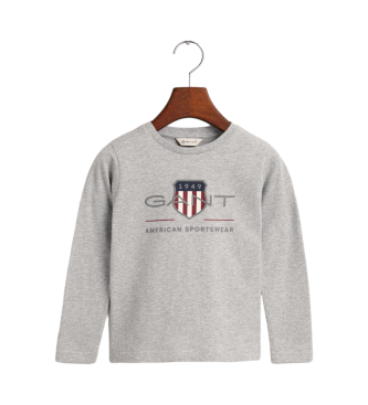 Gant Archive Shield Long Sleeve T-Shirt grey