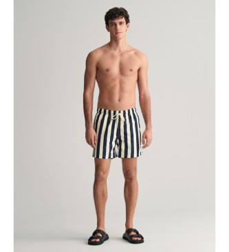 Gant Navy block striped swimming costume