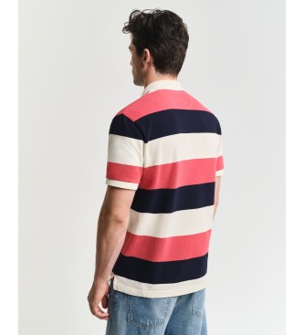 Gant Polo de piqu de rayas en bloques multicolor