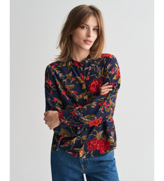 Gant Navy bluse med rosenprint