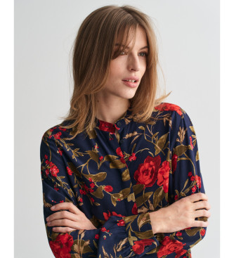 Gant Blusa Con Estampado De Rosas marino