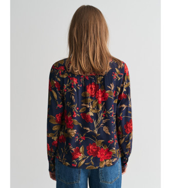 Gant Navy bluse med rosenprint