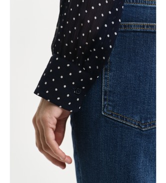 Gant Blouse with lacing and navy polka dots