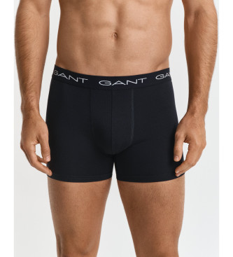 Gant Set di 3 boxer neri semplici