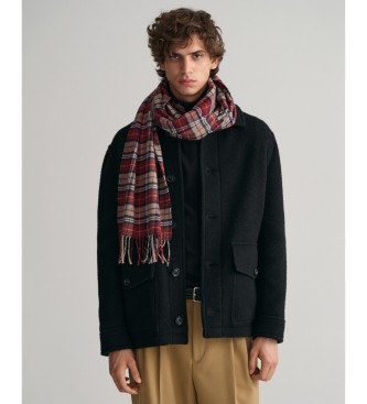 Gant Multicoloured red checked scarf