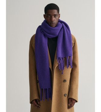 Gant Knitted woollen scarf with fluffy knitted fabric