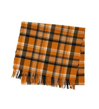 Gant Orange plaid knitted scarf