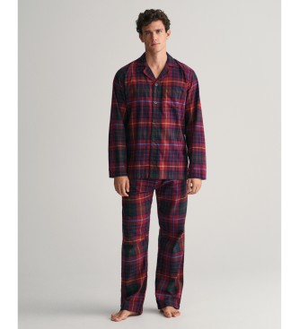 Gant Flanellen pyjama rood, blauw