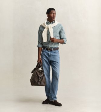 Gant Chemise classique à carreaux Vichy vert