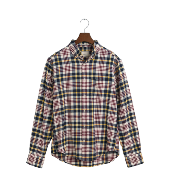 Gant Camisa de flanela xadrez de ajuste regular multicolorida