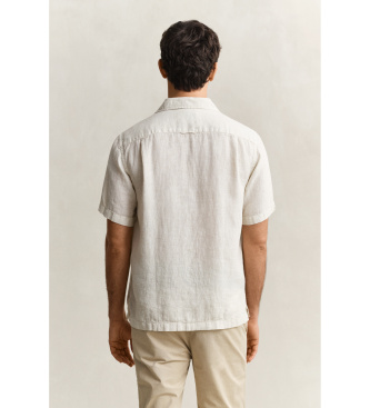 Gant Beige short sleeve linen shirt