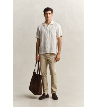 Gant Beige short sleeve linen shirt