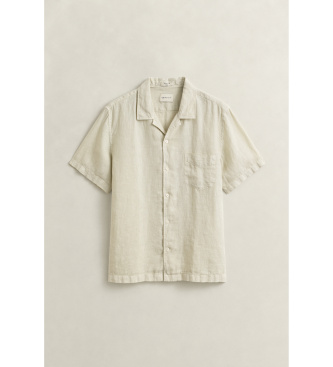Gant Beige short sleeve linen shirt