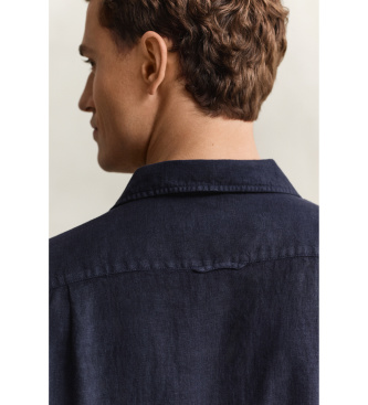 Gant Short sleeve linen shirt navy