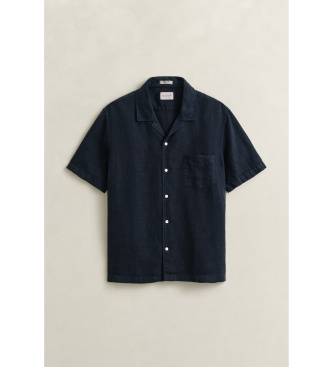 Gant Short sleeve linen shirt navy