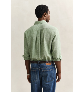 Gant Zelena srajca iz lanene mešanice