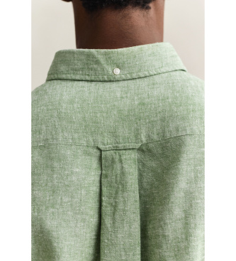 Gant Zelena srajca iz lanene mešanice