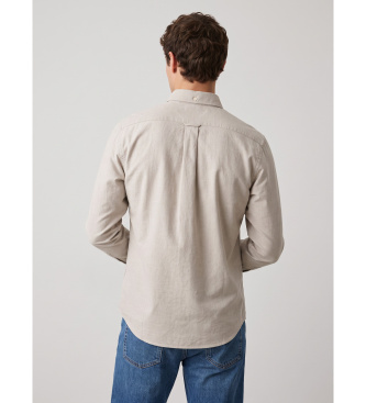 Gant Klassiek Oxford overhemd Regular Fit grijs