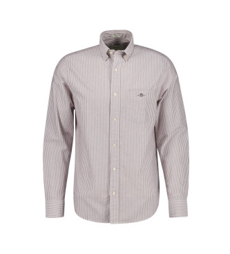 Gant Camisa Oxford de ajuste regular com riscas vermelhas finas