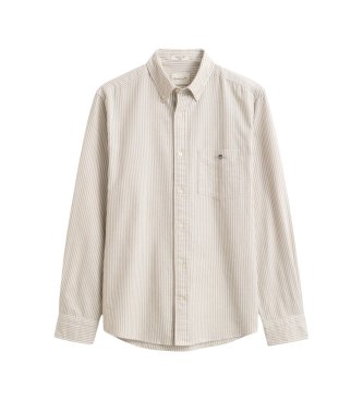 Gant Chemise Oxford Regular Fit rayures beige