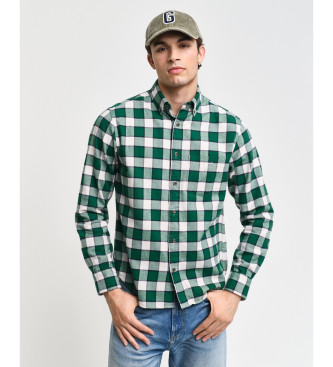 Gant Camisa Regular Fit A Cuadros Con Diseo De Espiga verde