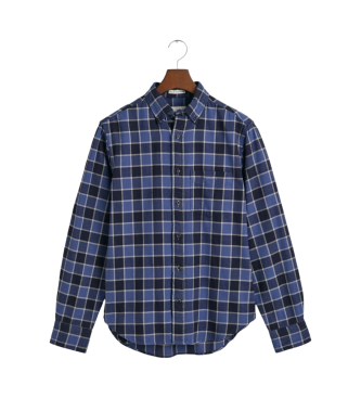 Gant Regular Fit Checked Shirt With Navy Herringbone Design