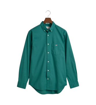 Gant Regular Fit Poplin Overhemd groen