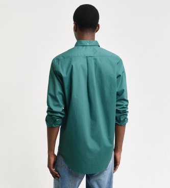 Gant Camicia Regular Fit in popeline verde